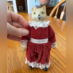 Porcelain Victorian Cat Doll